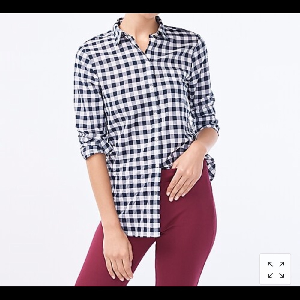 J.Crew women’s l/s Gingham button up